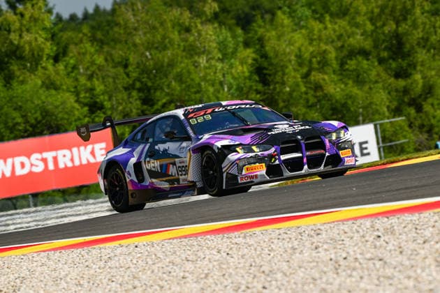 AUTOMOBILE : 24 Heures de SPA Francorchamps - 25 06 2026 998 Rowe Racing (GER) BMW M4 GT3 EVO (GOLD) driven by Ugo DE WILDE (BEL) Tim TRAMNITZ (GER) Jens KLINGMANN (GER), during the CrowdStrike 24 Hours of SPA, 4th round of the GT World Challenge Europe Championship (SRO) on the SPA Francorchamps circuit in Belgium The 25th June 2026. SPA-FRANCORCHAMPSBelgium  Copyright: xMPSxAGENCYx