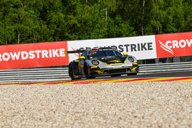 AUTOMOBILE : 24 Heures de SPA Francorchamps - 25 06 2026 10 Boutsen VDS (BEL) Porsche 911 GT3 R EVO (GOLD) driven by Gilles MAGNUS (BEL) Robin KNUTSSON (SWE) Alessandro GHIRETTI (FRA) TBA, during the CrowdStrike 24 Hours of SPA, 4th round of the GT World Challenge Europe Championship (SRO) on the SPA Francorchamps circuit in Belgium The 25th June 2026. SPA-FRANCORCHAMPSBelgium  Copyright: xMPSxAGENCYx