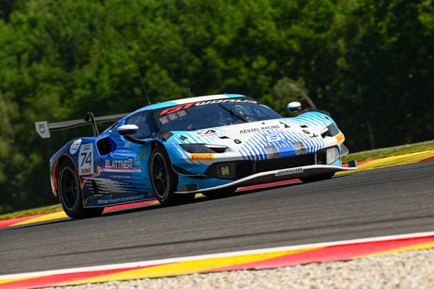 AUTOMOBILE : 24 Heures de SPA Francorchamps - 25 06 2026 74 Kessel Racing (SUI) Ferrari 296 GT3 EVO (BRONZE) driven by Dustin BLATTNER (USA) Mathys JAUBERT (FRA) Dennis MARSCHALL (GER) Ben TUCK (GBR), during the CrowdStrike 24 Hours of SPA, 4th round of the GT World Challenge Europe Championship (SRO) on the Spa-Francorchamps circuit in Belgium The 25th June 2026. SPA-FRANCORCHAMPSBelgium  Copyright: xMPSxAGENCYx