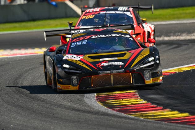 AUTOMOBILE : 24 Heures de SPA Francorchamps - 25 06 2026 555 CSA Racing (FRA) McLaren 720S GT3 EVO (SILVER) driven by Baptiste MOULIN (BEL) Romain ANDRIOLO (FRA) Lorens LECERTUA (BEL) Sai SANJAY (IND), during the CrowdStrike 24 Hours of SPA, 4th round of the GT World Challenge Europe Championship (SRO) on the SPA Francorchamps circuit in Belgium The 25th June 2026. SPA-FRANCORCHAMPSBelgium  Copyright: xMPSxAGENCYx