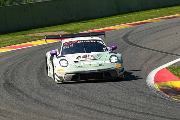 AUTOMOBILE : 24 Heures de SPA Francorchamps - 25 06 2026 80 Lionspeed GP - PK Motorsport (GER) Porsche 911 GT3 R EVO (PRO) driven by Bastian BUUS (DEN) Thomas PREINING (AUT) Ricardo FELLER (SUI), during the CrowdStrike 24 Hours of SPA, 4th round of the GT World Challenge Europe Championship (SRO) on the Spa-Francorchamps circuit in Belgium The 25th June 2026. SPA-FRANCORCHAMPSBelgium  Copyright: xMPSxAGENCYx