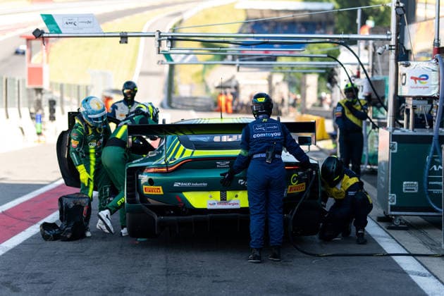 AUTO - GT WORLD CHALLENGE EUROPE ENDURANCE CUP - 24 HOURS OF SPA 2026 21, BAUD, SÃ bastien (FRA), DORISON, Arthur (FRA), PALIWELS, Kobe (BEL), SODERSTROM, Oliver (SWE), Comtoyou Racing, Aston Martin Vantage AMR GT3 EVO, SILVER, action, during the CrowdStrike 24 Hours of Spa 2026, 3rd round of the GT World Challenge Europe Endurance Cup 2026, from June 25 to 28, 2026 on the Circuit de Spa-Francorchamps, in Stavelot, Belgium - StavelotBelgium  Copyright: xMariusxHeckerx
