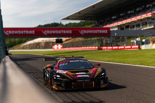 AUTO - GT WORLD CHALLENGE EUROPE ENDURANCE CUP - 24 HOURS OF SPA 2026 555, MOULIN, Baptiste (BEL), SANJAY, Sai (IND), ANDRIOLO, Romain (FRA), LECERTUA, Lorens (BEL), CSA Racing, McLaren 7205 GT3 EVO, SILVER, action,during the CrowdStrike 24 Hours of Spa 2026, 3rd round of the GT World Challenge Europe Endurance Cup 2026, from June 25 to 28, 2026 on the Circuit de Spa-Francorchamps, in Stavelot, Belgium - StavelotBelgium  Copyright: xMariusxHeckerx