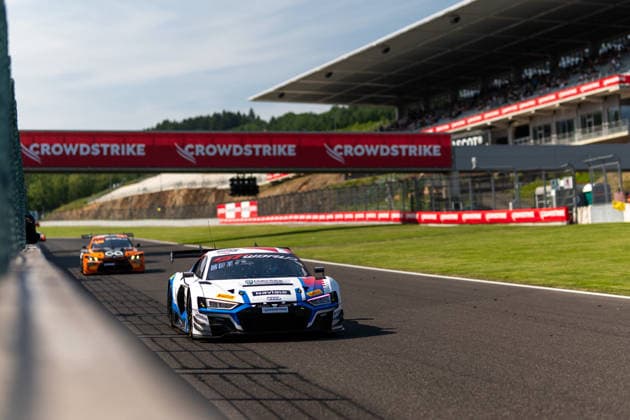 AUTO - GT WORLD CHALLENGE EUROPE ENDURANCE CUP - 24 HOURS OF SPA 2026 25, PEREZ COMPANC, Ezequiel (ARG), CHELI, Etienne (FRA), KLYMENKO, Ivan (UKR), LEGERET, Lucas (FRA), Sainteloc Racing, Audi R8 LMS GT3 EVO II, SILVER, action,during the CrowdStrike 24 Hours of Spa 2026, 3rd round of the GT World Challenge Europe Endurance Cup 2026, from June 25 to 28, 2026 on the Circuit de Spa-Francorchamps, in Stavelot, Belgium - StavelotBelgium  Copyright: xMariusxHeckerx