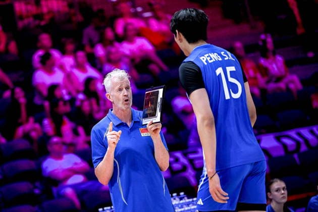GLIWICE 25.06.2026 MECZ SIATKARSKA LIGA NARODOW 2026 PILKA SIATKOWA --- FIVB VOLLEYBALL NATIONS LEAGUE MATCH: CHINY - BELGIA --- CHINA - BELGIUM N Z VITAL HEYNEN SHIKUN PENG FOT.PAWEL PIOTROWSKI 400MM.PL NEWSPIX.PL --- newspix.pl 