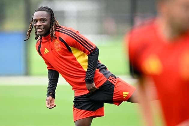 Belgian national football team - FIFA World Cup, WM, Weltmeisterschaft, Fussball 2026 - media activities 25 06 2026 RENTON, UNITED STATES OF AMERICA - JUNE 25 : Doku Jeremy forward of Belgium pictured during a training session of the Belgian national football team during the FIFA World Cup 2026 on June 25, 2026 in Renton, United States of America, 25 06 2026 Renton United States of America  Copyright: xNicoxVereeckenx