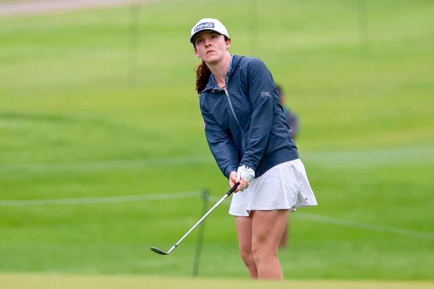June 25, 2026, Chaska, Minnesota, United States: LAUREN WALSH watches her shot hit the green at hole two. This is the first day of the 2026 KPMG WomenÃ¢â‚¬â ¢s PGA, Golf Herren Championship at Hazeltine National Golf Course in Chaska Minnesota. Chaska United States - ZUMAt166 20260625_zsp_t166_003 Copyright: xMichaelxTurnerx