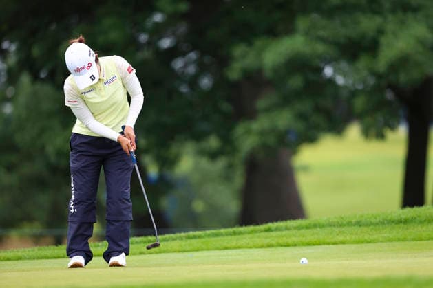 June 25, 2026, Chaska, Minnesota, United States: AYAKA FURUE putts at hole two. This is the first day of the 2026 KPMG WomenÃ¢â‚¬â ¢s PGA, Golf Herren Championship at Hazeltine National Golf Course in Chaska Minnesota. Chaska United States - ZUMAt166 20260625_zsp_t166_006 Copyright: xMichaelxTurnerx