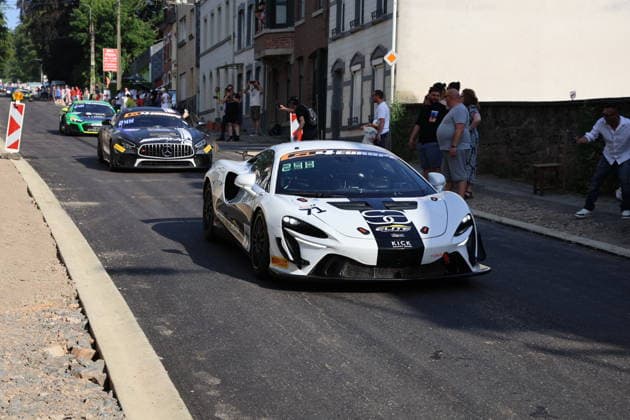 RECORD DATE NOT STATED 71 Frederik Schandorff (DNK) Malte Ebdrup (DNK) Simon Birch (DNK) Conrad Laursen (DNK), Ferrari 296 GT3 Evo, Team: Selected Car Racing (DNK) bei der Parade in den Strassen von Spa BEL, Motorsport, CrowdStrike 24H Of Spa, Spa-Francorchamps, Circuit Spa-Francorchamps, Belgien, Mittwoch, Parade, 24.06.2026 BEL, Motorsport, CrowdStrike 24H Of Spa, Spa-Francorchamps, Circuit Spa-Francorchamps, Belgien, Mittwoch, Parade, 24.06.2026 Spa-Francorchamps *** 71 Frederik Schandorff DNK Malte Ebdrup DNK Simon Birch DNK Conrad Laursen DNK, Ferrari 296 GT3 Evo, Team Selected Car Racing DNK during the parade through the streets of Spa BEL, Motorsports, CrowdStrike 24H of Spa, Spa-Francorchamps, Circuit de Spa-Francorchamps, Belgium, Wednesday, parade, June 24, 2026 BEL, motorsports, CrowdStrike 24H of Spa, Spa-Francorchamps, Spa-Francorchamps Circuit, Belgium, Wednesday, parade, June 24, 2026, Spa-Francorchamps Copyright: xEibner-Pressefoto JuergenxAugstx EP_JAT