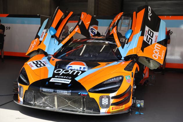 RECORD DATE NOT STATED 58 Thomas Fleming (GBR) Lois Prette (MON) Benjamin Goethe (GER), McLaren 20S GT3 Evo, Team: Garage59 (GBR) in der Box BEL, Motorsport, CrowdStrike 24H Of Spa, Spa-Francorchamps, Circuit Spa-Francorchamps, Belgien, Mittwoch, Parade, 24.06.2026 BEL, Motorsport, CrowdStrike 24H Of Spa, Spa-Francorchamps, Circuit Spa-Francorchamps, Belgien, Mittwoch, Parade, 24.06.2026 Spa-Francorchamps *** 58 Thomas Fleming GBR, Lois Prette MON, Benjamin Goethe GER, McLaren 20S GT3 Evo, Team Garage59 GBR in the pits BEL, Motorsports, CrowdStrike 24H of Spa, Spa-Francorchamps, Circuit Spa Francorchamps, Belgium, Wednesday, parade, June 24, 2026 BEL, motorsports, CrowdStrike 24H of Spa, Spa Francorchamps, Circuit de Spa-Francorchamps, Belgium, Wednesday, parade, June 24, 2026, Spa-Francorchamps Copyright: xEibner-Pressefoto JuergenxAugstx EP_JAT