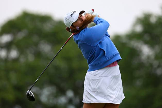 June 25, 2026, Chaska, Minnesota, United States: KATE SMITH-STROH follows through on her shot at hole three. This is the first day of the 2026 KPMG WomenÃ¢â‚¬â ¢s PGA, Golf Herren Championship at Hazeltine National Golf Course in Chaska Minnesota. Chaska United States - ZUMAt166 20260625_zsp_t166_008 Copyright: xMichaelxTurnerx