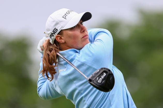 June 25, 2026, Chaska, Minnesota, United States: JENNIFER KUPCHO watches her drive at hole three. This is the first day of the 2026 KPMG WomenÃ¢â‚¬â ¢s PGA, Golf Herren Championship at Hazeltine National Golf Course in Chaska Minnesota. Chaska United States - ZUMAt166 20260625_zsp_t166_013 Copyright: xMichaelxTurnerx