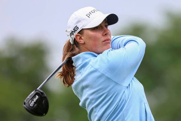 June 25, 2026, Chaska, Minnesota, United States: JENNIFER KUPCHO watches her drive. This is the first day of the 2026 KPMG WomenÃ¢â‚¬â ¢s PGA, Golf Herren Championship at Hazeltine National Golf Course in Chaska Minnesota. 2026 KPMG WomenÃ¢â‚¬â ¢S PGA Championship - Day 1  - ZUMAt166 20260625_zsp_t166_017 Copyright: xMichaelxTurnerx