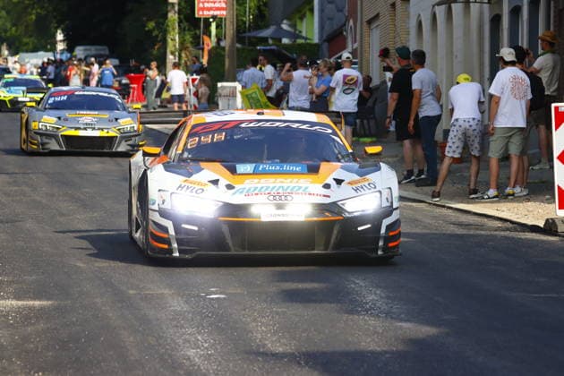 RECORD DATE NOT STATED 88 Carrie Schreiner (GER) Daniele Di Amato (ITA), Audi R8 LMS GT3 Evo II, Team: Tresor Attempo Racing (GER) bei der Parade in den Strassen von Spa BEL, Motorsport, CrowdStrike 24H Of Spa, Spa-Francorchamps, Circuit Spa-Francorchamps, Belgien, Mittwoch, Parade, 24.06.2026 BEL, Motorsport, CrowdStrike 24H Of Spa, Spa-Francorchamps, Circuit Spa-Francorchamps, Belgien, Mittwoch, Parade, 24.06.2026 Spa-Francorchamps *** 88 Carrie Schreiner GER, Daniele Di Amato ITA, Audi R8 LMS GT3 Evo II, Team Tresor Attempo Racing GER during the parade through the streets of Spa BEL, Motorsports, CrowdStrike 24H of Spa, Spa Francorchamps, Spa Francorchamps Circuit, Belgium, Wednesday, parade, June 24, 2026 BEL, motorsports, CrowdStrike 24H of Spa, Spa Francorchamps, Spa-Francorchamps Circuit, Belgium, Wednesday, parade, June 24, 2026, Spa-Francorchamps Copyright: xEibner-Pressefoto JuergenxAugstx EP_JAT