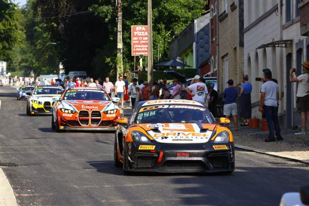 RECORD DATE NOT STATED Fahrzeuge der GT4 Europe Serie bei der Parade in den Strassen von Spa BEL, Motorsport, CrowdStrike 24H Of Spa, Spa-Francorchamps, Circuit Spa-Francorchamps, Belgien, Mittwoch, Parade, 24.06.2026 BEL, Motorsport, CrowdStrike 24H Of Spa, Spa-Francorchamps, Circuit Spa-Francorchamps, Belgien, Mittwoch, Parade, 24.06.2026 Spa-Francorchamps *** Cars from the GT4 Europe Series during the parade through the streets of Spa, Belgium; Motorsports; CrowdStrike 24H of Spa; Spa-Francorchamps; Circuit Spa Francorchamps, Belgium, Wednesday, parade, June 24, 2026 BEL, motorsports, CrowdStrike 24H of Spa, Spa Francorchamps, Circuit de Spa-Francorchamps, Belgium, Wednesday, parade, June 24, 2026, Spa-Francorchamps Copyright: xEibner-Pressefoto JuergenxAugstx EP_JAT