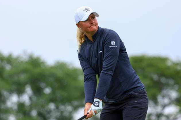 June 25, 2026, Chaska, Minnesota, United States: ANNA NORDQVIST looks on at hole three. This is the first day of the 2026 KPMG WomenÃ¢â‚¬â ¢s PGA, Golf Herren Championship at Hazeltine National Golf Course in Chaska Minnesota. 2026 KPMG WomenÃ¢â‚¬â ¢S PGA Championship - Day 1  - ZUMAt166 20260625_zsp_t166_027 Copyright: xMichaelxTurnerx