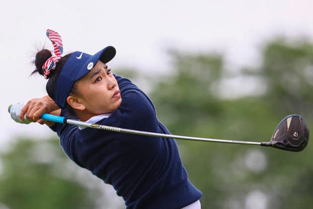 June 25, 2026, Chaska, Minnesota, United States: LUCY LI hits a shot at hole three. This is the first day of the 2026 KPMG WomenÃ¢â‚¬â ¢s PGA, Golf Herren Championship at Hazeltine National Golf Course in Chaska Minnesota. 2026 KPMG WomenÃ¢â‚¬â ¢S PGA Championship - Day 1  - ZUMAt166 20260625_zsp_t166_035 Copyright: xMichaelxTurnerx