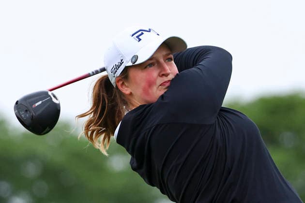 June 25, 2026, Chaska, Minnesota, United States: LOTTIE WOAD watches her drive at hole three. This is the first day of the 2026 KPMG WomenÃ¢â‚¬â ¢s PGA, Golf Herren Championship at Hazeltine National Golf Course in Chaska Minnesota. 2026 KPMG WomenÃ¢â‚¬â ¢S PGA Championship - Day 1  - ZUMAt166 20260625_zsp_t166_065 Copyright: xMichaelxTurnerx