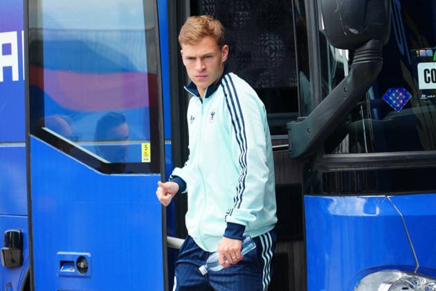 Joshua Kimmich (Deutschland Germany) steigt aus dem Bus - New York 25.06.2026: Deutschland vs. Ecuador, MetLife Stadium, World Cup 26 Gruppe E, 3. Spieltag *** Joshua Kimmich of Germany gets off the bus in New York on June 25, 2026. Germany vs. Ecuador, MetLife Stadium, World Cup 26, Group E, Matchday 3