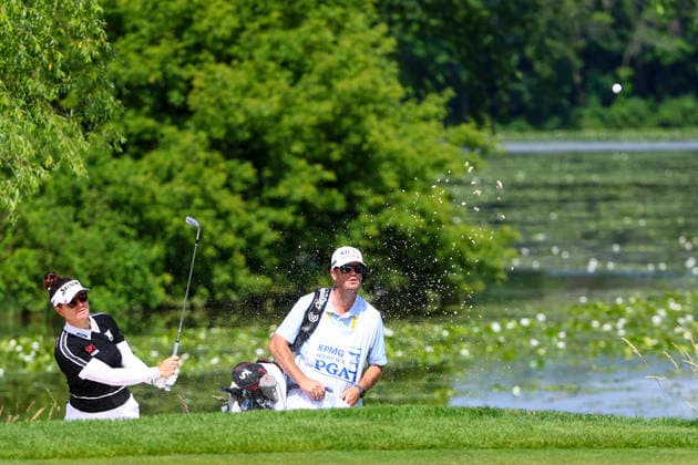 June 25, 2026, Chaska, Minnesota, United States: HANNAH GREEN hits a shot out of the bunker at hole ten. This is the first day of the 2026 KPMG WomenÃ¢â‚¬â ¢s PGA, Golf Herren Championship at Hazeltine National Golf Course in Chaska Minnesota. Chaska United States - ZUMAt166 20260625_zsp_t166_070 Copyright: xMichaelxTurnerx