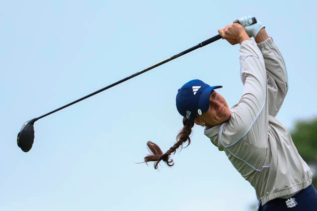 June 25, 2026, Chaska, Minnesota, United States: LINN GRANT watches her shot at hole three. This is the first day of the 2026 KPMG WomenÃ¢â‚¬â ¢s PGA, Golf Herren Championship at Hazeltine National Golf Course in Chaska Minnesota. Chaska United States - ZUMAt166 20260625_zsp_t166_073 Copyright: xMichaelxTurnerx