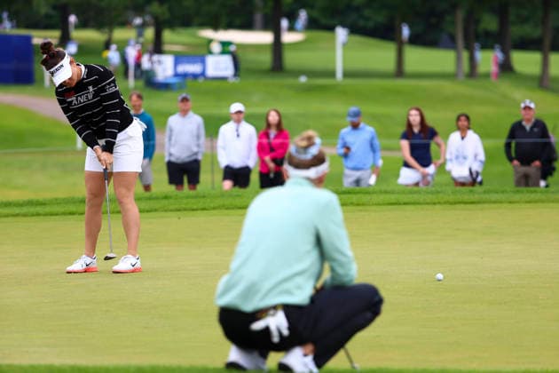 June 25, 2026, Chaska, Minnesota, United States: HANNAH GREEN putts on the green at hole four. This is the first day of the 2026 KPMG WomenÃ¢â‚¬â ¢s PGA, Golf Herren Championship at Hazeltine National Golf Course in Chaska Minnesota. Chaska United States - ZUMAt166 20260625_zsp_t166_093 Copyright: xMichaelxTurnerx