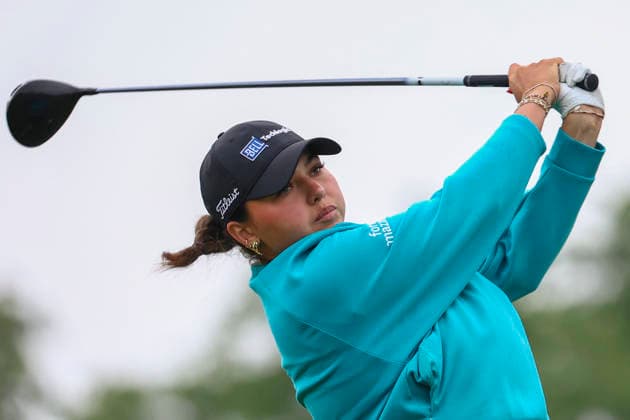 June 25, 2026, Chaska, Minnesota, United States: ALEXA PANO drives the ball. This is the first day of the 2026 KPMG WomenÃ¢â‚¬â ¢s PGA, Golf Herren Championship at Hazeltine National Golf Course in Chaska Minnesota. Chaska United States - ZUMAt166 20260625_zsp_t166_095 Copyright: xMichaelxTurnerx