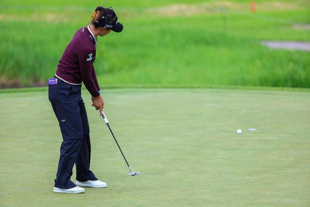 June 25, 2026, Chaska, Minnesota, United States: LYDIA KO watches her putt at hole seven. This is the first day of the 2026 KPMG WomenÃ¢â‚¬â ¢s PGA, Golf Herren Championship at Hazeltine National Golf Course in Chaska Minnesota. Chaska United States - ZUMAt166 20260625_zsp_t166_104 Copyright: xMichaelxTurnerx
