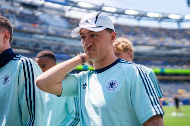 FIFA Fussball Weltmeisterschaft 2026, Gruppe E, Spiel 3, Ecuador vs Deutschand, 25.06.2026, Metlife-Stadion in New Jersey Angelo Stiller (Deutschland) *** 2026 FIFA World Cup, Group E, Match 3, Ecuador vs. Germany, June 25, 2026, MetLife Stadium in New Jersey, Angelo Stiller, Germany Copyright: xBahhoxKarax