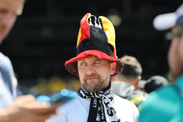 25.06.2026, Fussball, Herren, FIFA Weltmeisterschaft 2026, Vorrunde, Gruppe E, New York, Ecuador - Deutschland, Ein Fan der deutschen Nationalmannschaft schaut nach dem Gegner im Sechzehntelfinale New York MetLife Stadium New York Vereinigte Staaten von Amerika (US) *** June 25, 2026, Soccer, Men s, 2026 FIFA World Cup, Group Stage, Group E, New York, Ecuador vs. Germany, A fan of the German national team watches the opponent in the Round of 16 at MetLife Stadium in New York, New York, United States of America (US) Copyright: xSebastianxBachx
