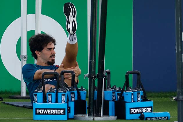 Portugal s Vitinha attends a training session at Palm Beach, Florida, USA 25 June 2026. Portugal s training session !ACHTUNG: NUR REDAKTIONELLE NUTZUNG!  Copyright: xAlbertoxEstévezx GRAF5950 20260625-55020710219_1