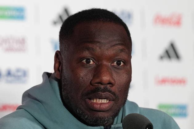 press conference, PK, Pressekonferenz ahead of Senegal v Iraq - 2026 FIFA World Cup, WM, Weltmeisterschaft, Fussball TORONTO, CANADA - JUNE 25 : Head Coach of Senegal Pape Thiaw attends a press conference one day ahead of their Group I match against Iraq at the 2026 FIFA World Cup in Toronto, Ontario, Canada on June 25, 2026. Mert Alper Dervis Anadolu Ontario Canada. Editorial use only. Please get in touch for any other usage.  Copyright: x2026xAnadoluxMertxAlperxDervisx