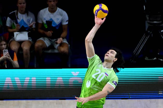 LJUBLJANA, SLOVENIA - JUNE 25: Nik Mujanovic of Slovenia during the FIVB Men s Volleyball Nations League match between Slovenia and Bulgaria at Arena Stozice, Ljubljana on June 25, 2026 in Ljubljana, Slovenia. (Photo by Igor Kupljenik Sports Press Photo).  Copyright: xIgorxKupljenikx xSPPx Sportspressphoto_SPR176691