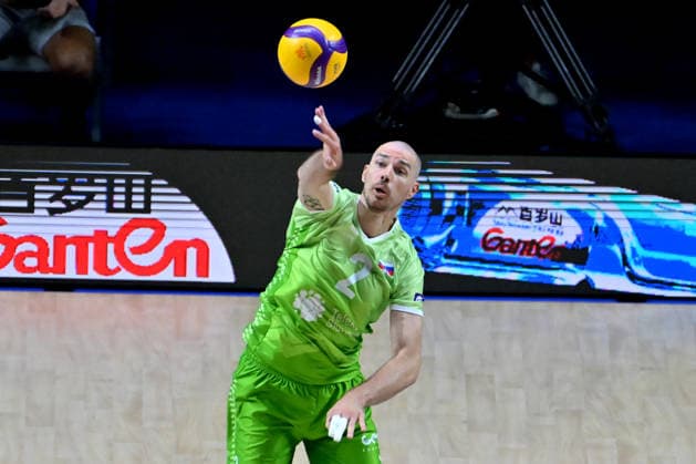LJUBLJANA, SLOVENIA - JUNE 25: Alen Pajenk of Slovenia during the FIVB Men s Volleyball Nations League match between Slovenia and Bulgaria at Arena Stozice, Ljubljana on June 25, 2026 in Ljubljana, Slovenia. (Photo by Igor Kupljenik Sports Press Photo).  Copyright: xIgorxKupljenikx xSPPx Sportspressphoto_SPR176699