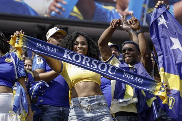 PHILADELPHIA - Curacao supporters prior to the FIFA 2026 World Cup Group E match between Curacao and Ivory Coast at Philadelphia Stadium on June 25, 2026, in Philadelphia, United States. MAURICE VAN STEEN ANP FIFA World Cup, WM, Weltmeisterschaft, Fussball 2026 - Group E 2026 xVIxANPxSportx xxANPxIVx 561970619 originalFilename: 561970619.jpg