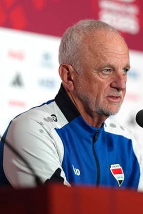press conference, PK, Pressekonferenz ahead of Senegal v Iraq- 2026 FIFA World Cup, WM, Weltmeisterschaft, Fussball TORONTO, CANADA - JUNE 25 : Head Coach of Iraq Graham Arnold attends a press conference one day ahead of their Group I match against Senegal at the 2026 FIFA World Cup in Toronto, Ontario, Canada on June 25, 2026. Mert Alper Dervis Anadolu Toronto Canada. Editorial use only. Please get in touch for any other usage.  Copyright: x2026xAnadoluxMertxAlperxDervisx