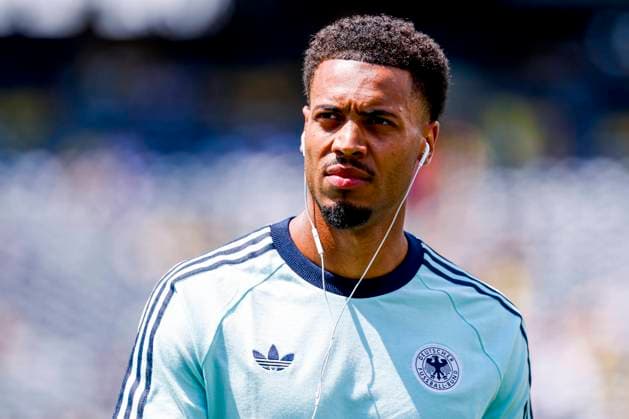 Felix Nmecha of Germany looks on , Group E - FIFA World Cup, WM, Weltmeisterschaft, Fussball 2026, Ecuador v Germany, New York New Jersey Stadium, June 25, 2026, East Rutherford, United States.