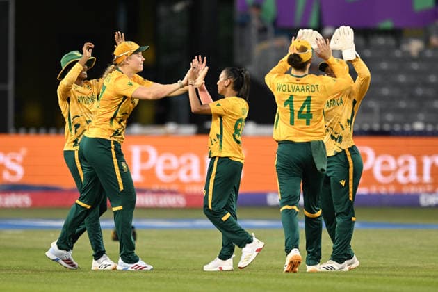 South Africa Women v Netherlands Women, ICC Women s T20 World Cup Wicket - Shabnim Ismail of South Africa celebrates taking the wicket of Sterre Kalis of Netherlands during the ICC Women s T20 World Cup match between South Africa Women and Netherlands Women at the Seat Unique Stadium, Bristol, UK on 25 June 2026. Bristol Seat Unique Stadium Gloucestershire UK Editorial use only , Copyright: xGrahamxHuntx PSI-24401-0124