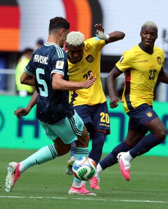 FIFA World Cup, WM, Weltmeisterschaft, Fussball 2026 - Group E - Ecuador vs Germany Nilson Angulo of Ecuador scores the 1-1 during the FIFA World Cup 2026 group stage match Ecuador against Germany, in New Jersey, USA, 25 June 2026. NEW JERSEY United States  Copyright: xSARAHxYENESELx