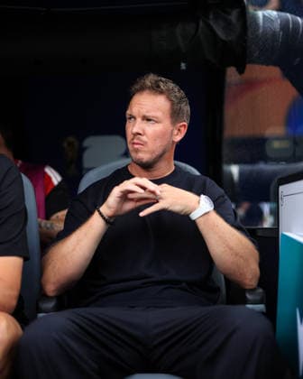 Football - FIFA World Cup, WM, Weltmeisterschaft, Fussball - Group E - Ecuador v Germany 25th June 2026 - FIFA World Cup - Group E - Ecuador v Germany - Germany coach Julian Nagelsmann - Photo: Simon Stacpoole Offside. New Jersey USA *** Fußball – FIFA-Weltmeisterschaft, Gruppe E: Ecuador gegen Deutschland, 25. Juni 2026 – FIFA-Weltmeisterschaft, Gruppe E: Ecuador gegen Deutschland – Deutschlands Trainer Julian Nagelsmann – Foto: Simon Stacpoole – Offside, New Jersey, USA  Copyright: xSimonxStacpoolexOffside
