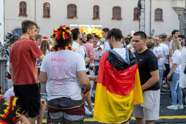 Football, 2026 FIFA World Cup, Ecuador v Germany, public viewing in Augsburg