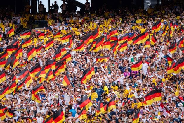 FIFA Fussball Weltmeisterschaft 2026, Gruppe E, Spiel 3, Ecuador vs Deutschand, 25.06.2026, Metlife-Stadion in New Jersey Deutschland und Ecuador Fans Fahnen Zuschauer *** 2026 FIFA World Cup, Group E, Match 3, Ecuador vs. Germany, June 25, 2026, MetLife Stadium in New Jersey; Germany and Ecuador fans, flags, spectators Copyright: xBahhoxKarax