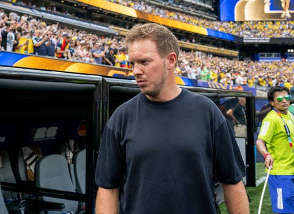 Fußball, Herren, FIFA World Cup, WM, Weltmeisterschaft, Fussball 2026, Spiel in New York New Jersey, Ecuador - Deutschland (Gruppe E, 3. Spieltag), Trainer Julian Nagelsmann (Deutschland), 25.06. 2026, *** Soccer, Men s, 2026 FIFA World Cup, Match in New York and New Jersey, Ecuador vs. Germany, Group E, Matchday 3, Coach Julian Nagelsmann (Germany), June 25, 2026, Copyright: xMatthiasxKochx