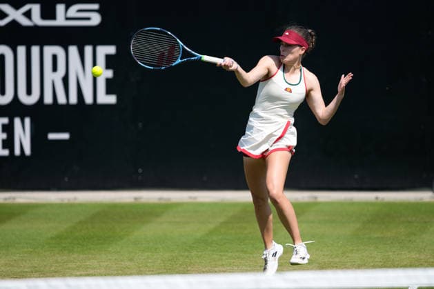 Lexus Eastbourne Open - Day Four Maia Lumsden of Great Britain and Isabelle Haverlag of the Netherlands compete in their quarterfinal doubles match against Eudice Chong of Hong Kong and Janice Tjen of Indonesia at the 2026 Lexus Eastbourne Open Women s tennis tournament at the Devonshire Park Lawn Tennis Club in Eastbourne, England, on June 25, 2026. Eastbourne United Kingdom  Copyright: xOwenxHammondx originalFilename:hammond-2026lexu260625_np6sx.jpg