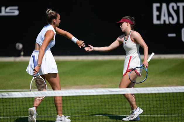 Lexus Eastbourne Open - Day Four Isabelle Haverlag of the Netherlands and Maia Lumsden of Great Britain compete in their quarterfinal doubles match against Eudice Chong of Hong Kong and Janice Tjen of Indonesia at the 2026 Lexus Eastbourne Open Women s tennis tournament at the Devonshire Park Lawn Tennis Club in Eastbourne, England, on June 25, 2026. Eastbourne United Kingdom  Copyright: xOwenxHammondx originalFilename:hammond-2026lexu260625_npxJf.jpg