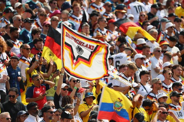 Ecuador v Germany: Group E - FIFA World Cup, WM, Weltmeisterschaft, Fussball 2026 German fans with flags before the FIFA World Cup 2026 Group E match between Ecuador and Germany at New York New Jersey Stadium on June 25, 2026 in East Rutherford, United States. East Rutherford New York New Jersey Stadium NJ United States Copyright: xAllstarxPicturexLibraryxLtdx