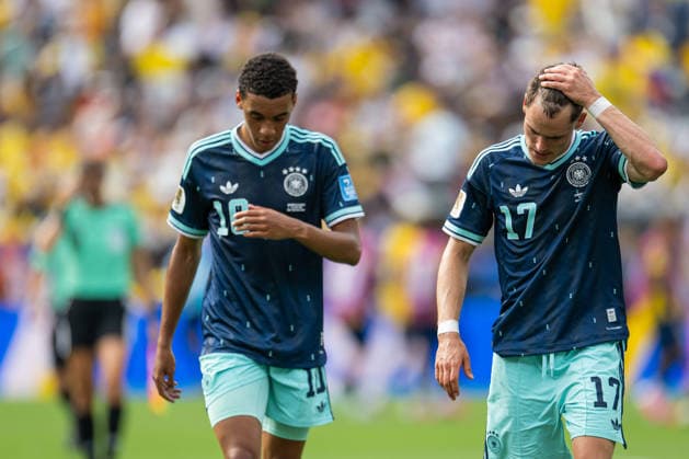 260625 Nathaniel Brown and Florian Wirtz of Germany during the FIFA World Cup, WM, Weltmeisterschaft, Fussball 2026 group stage football match between Ecuador and Germany on June 25, 2026 in New Jersey. Photo: Jon Olav Nesvold BILDBYRAN COP 217 JE0136 fotboll football soccer fotball vm fotbolls-vm fotball-vm fotbolls-vm 2026 fifa world cup 2026 15 bbeng bbauto *** 260625 Nathaniel Brown and Florian Wirtz of Germany during the 2026 FIFA World Cup group stage soccer match between Ecuador and Germany on June 25, 2026 in New Jersey. Photo by Jon Olav Nesvold, BILDBYRAN COP 217 JE0136 soccer football fotball World Cup 2026 FIFA World Cup 2026 15 bbeng bbauto  Copyright: JONxOLAVxNESVOLD BB260625JE052