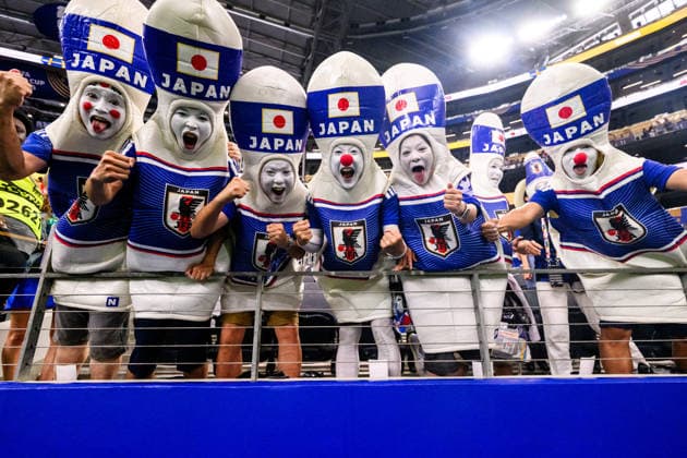 260625 Fans of Japan ahead of the FIFA World Cup, WM, Weltmeisterschaft, Fussball 2026 football match between Japan and Sweden on June 25, 2026 in Dallas. Photo: Ludvig Thunman BILDBYRAN kod LT PA1259 bbeng fotboll football soccer fotball vm fotbolls-vm fotball-vm fotbolls-vm 2026 fifa world cup 2026 sverige sweden sverige a japan publik *** 260625 Fans of Japan ahead of the 2026 FIFA World Cup soccer match between Japan and Sweden on June 25, 2026 in Dallas. Photo by Ludvig Thunman, BILDBYRAN. Code: LT PA1259 bbeng soccer football fotball World Cup soccer World Cup 2026 FIFA World Cup 2026 Sweden Sweden A Japan audience  Copyright: LUDVIGxTHUNMAN BB260625LT021