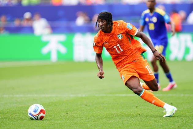 June 25, 2026: Ivory Coast Forward Yan Diomande (11) controls the ball during the first half of a World Cup Match against Curacao at Philadelphia Stadium in Philadelphia, Pennsylvania. CSM FIFA World Cup, WM, Weltmeisterschaft, Fussball 2026: Ivory Coast Vs Curacao JUN 25  - ZUMAc04_ 20260625_zma_c04_014 Copyright: xKylexRoddenx