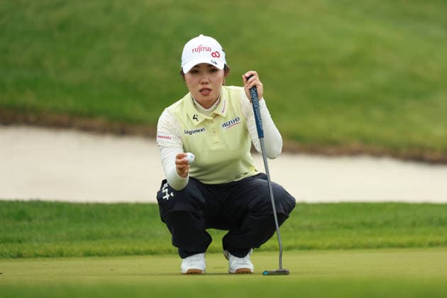KPMG Women™s PGA, Golf Herren Championship 2026 CHASKA, MINNESOTA - JUNE 25: Ayaka Furue of Japan lines up her putt on the 7th green during the first round of the KPMG Women™s PGA Championship 2026 at Hazeltine National Golf Club in Chaska, Minnesota, USA Thursday, June 25, 2026. Chaska Minnesota United States  Copyright: xJorgexLemusx originalFilename:lemus-kpmgwome260625_npp3u.jpg
